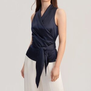 Lily Silk Elegant Silk Wrap Blouse